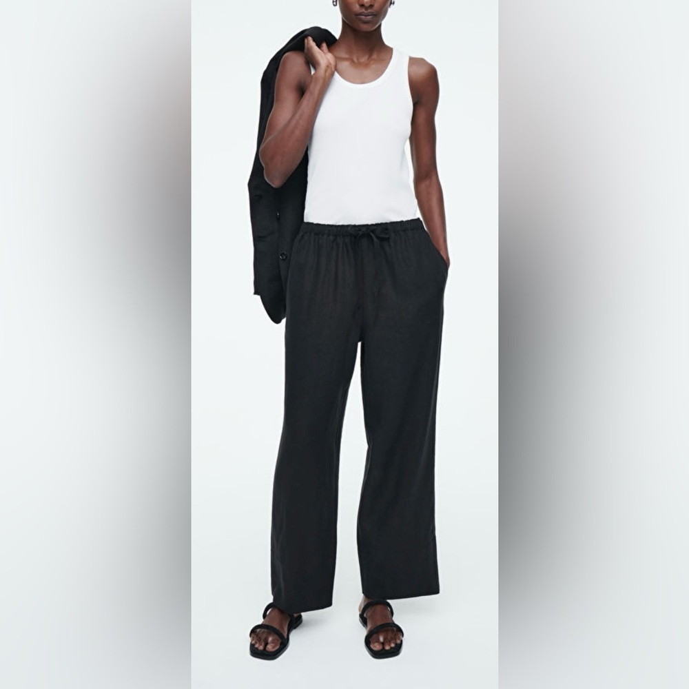 COS drawstring linen pants
